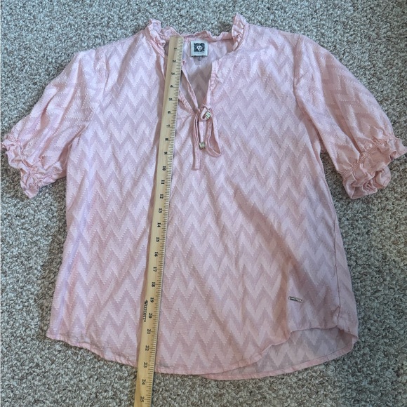 Anne Klein Short Sleeve Blouse - Picture 5 of 9